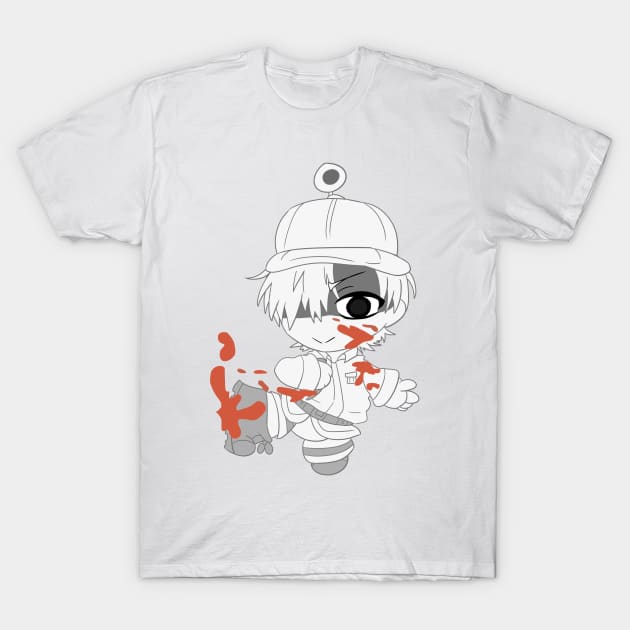 Chibi Cells at Work White Blood Cell T-Shirt by kelsmister